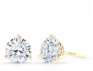 18K Gold Diamond Stud Earrings