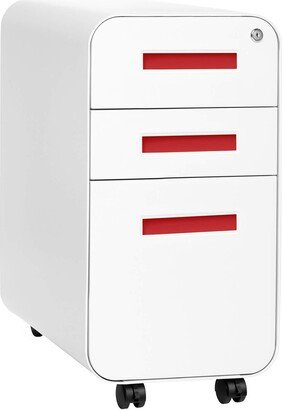 EPOWP 3-Drawer Mobile File Cabinet, Commercial-Grade Office Cabinet