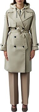 Trisha Mixed Media Trench Coat