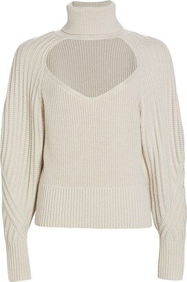 Murane Turtleneck Keyhole Sweater