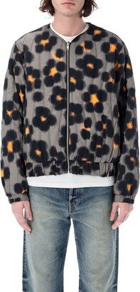 Hana Leopard Reversible Zipped Bomber Jacket