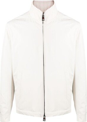 Cashmere-Lined Zipped Bomber Jacket