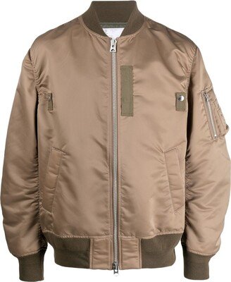 Zip-Up Puffer Bomber Jacket