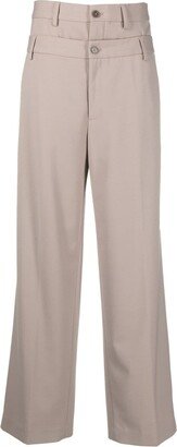 Layered Straight-Leg Trousers