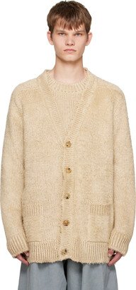 Beige Brushed Cardigan