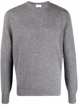 Fine-Knit Ribbed-Trim Jumper-AD