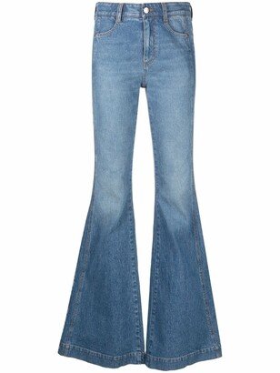 Salt & Pepper Logo '70s flare-cut jeans