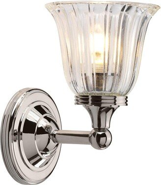 Netlighting Austen 1 Light Bathroom Wall Light Polished Nickel IP44 G9