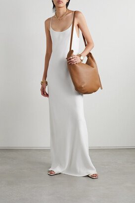 Bantelle Open-back Silk-crepe Maxi Dress - White