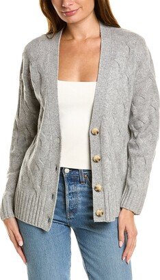 Cross Town Cable Wool & Cashmere-Blend Cardigan-AA