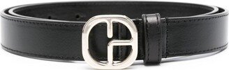 Logo-Buckle Leather Belt-BA