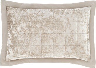 Natural Crushed Velvet Pillowsham Pair Natural