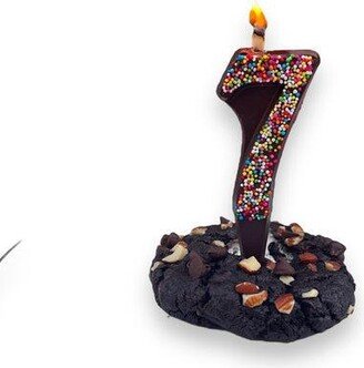 Yum-Wick Chocolate Non-Pareils Number 7 Birthday Candle