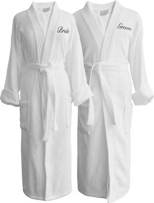 Wyndham Egyptian Cotton Bride & Groom Terry Spa Robe Set