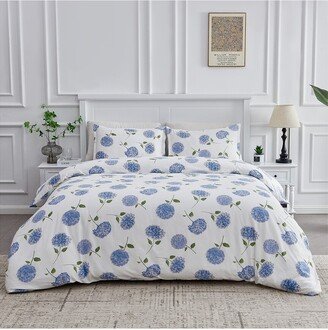 400Tc Sateen Cotton Hydrangea Duvet Set