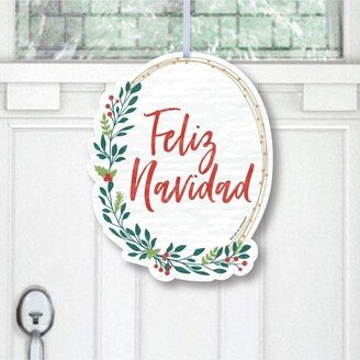 Big Dot Of Happiness Feliz Navidad Hanging Porch Spanish Christmas Outdoor Front Door Decor 1 Pc Sign