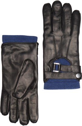 Faux Leather Half Moon Gloves