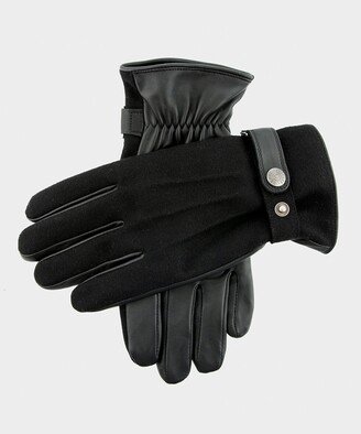 Dents Gloves Dents Guildford Wool Flannel Back Gloves in Black