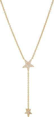 Star Pendant Y Necklace in 18K Gold Plated Brass