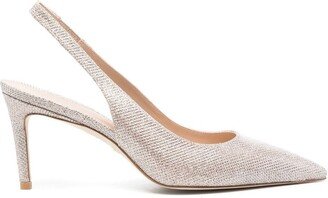 Shimmery 87mm Slingback Pumps