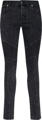 Logo Debossed Skinny Jeans