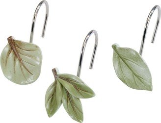 Ombre Leaves Botanical Resin 12-Pc. Shower Curtain Hooks