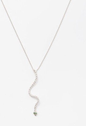 Lucky Snake Diamond & 18kt White-gold Necklace