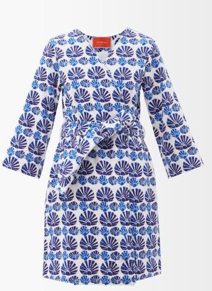 Shell-print Cotton-terry Cover-up