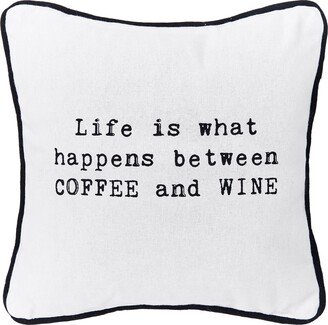 Coffee And Wine 10 x 10 Printed Throw Pillow-AA