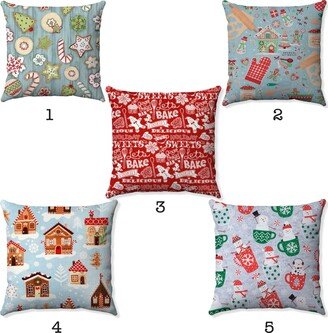 Christmas Treats Mini Pillows - Baking Pillow Tiered Tray Decor Gingerbread