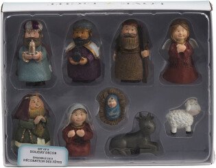 9pc 2.5in Resin Nativity Set