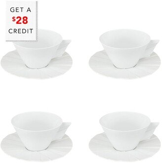 Matrix Tea Cup And Saucers (Set Of 4) With $28 Credit