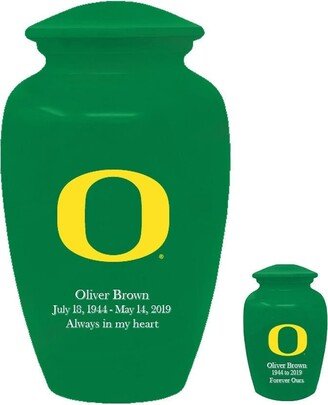 Ducks University Of Oregon Memorial Cremation Urn Green