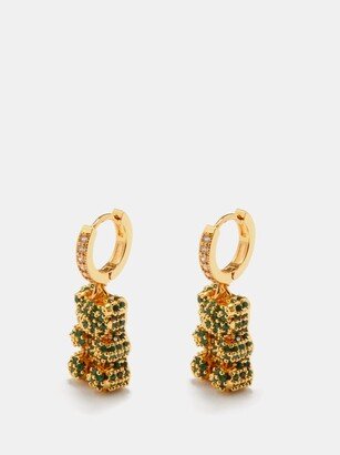 Crystal Haze Nostalgia Bear Crystal & 18kt Gold-plated Earrings