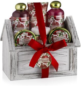 Lovery Exotic Pomegranate Home Spa Bath Set , 8 Piece