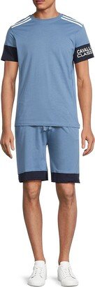 CLASS Men's 2-Piece Colorblock T Shirt & Shorts Pajama Set