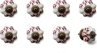 KNOB IT 8-Piece Hand Painted Ceramic & Metal Cabinet & Drawer Knob Set