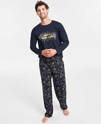 Matching Family Pajamas Men's New Year Pajamas Set, Created for Macy's