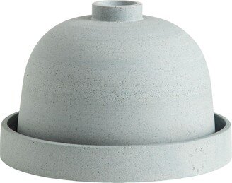 CCONTINUA Very Simple Butter Dome/bowl+plate Container Or Basket Light Grey