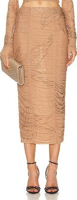 Dream Midi Skirt in Nude