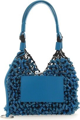 Beads-Embellished Tote Bag