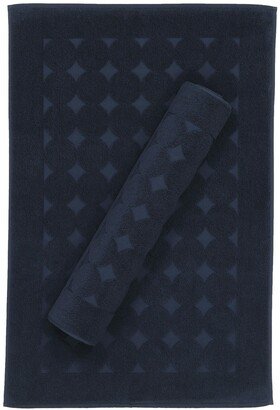 Sinemis Circle Design Bath Mats - Set of 2 - Navy