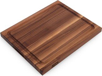 Reversible 21 Inch Wide 1.5 Inch Thick Au Jus Carving Cutting Board with Deep Juice Groove, 17 x 21 x 1.5 Inches, Walnut