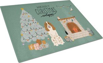 CK7594LCB Russian Spaniel Christmas Everyone Glass Cutting Board