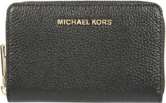 Logo Plaque Zipped Wallet-AI