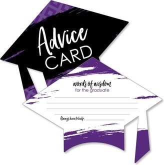 Big Dot Of Happiness Purple Grad - Best is Yet to Come - Grad Cap Party Advice Cards Game - Set of 20