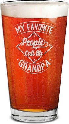 Favorite People Call Me Grandpa Pint Glass