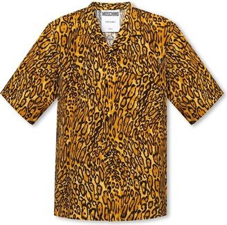 Leopard Printed Short-Sleeved Shirt-AA