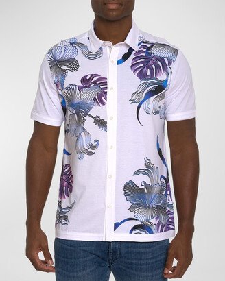 Men's Odessy Tropical Fauna Knit Sport Shirt