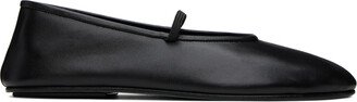 Black Elastic Ballerina Flats